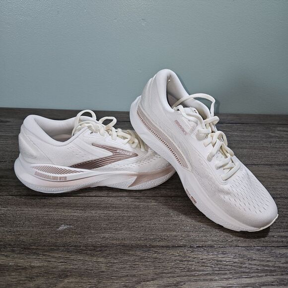 Brooks Adrenaline GTS 24 Women's Run/Walk Road Coconut/Rose Gold/ White Size 7.5 - Picture 2 of 16